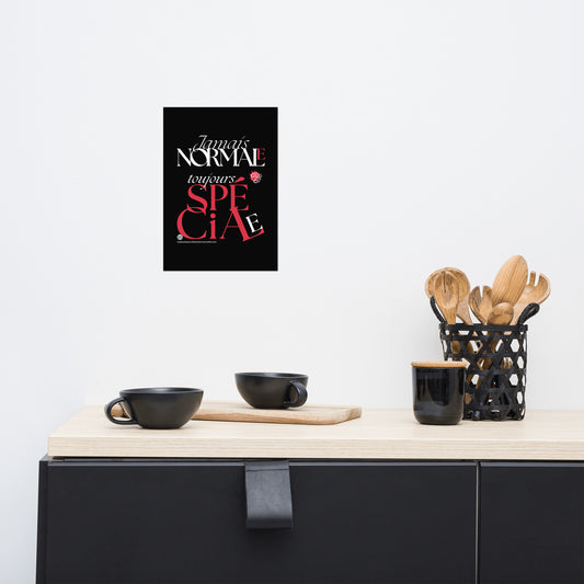 Affiche-Jamais_Normale-noir-mur