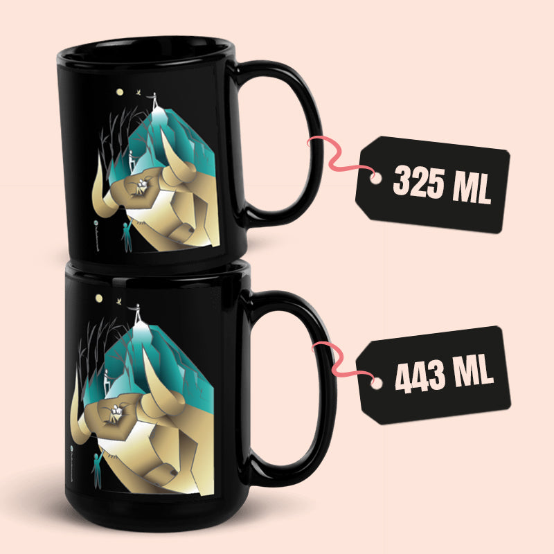 "Force et faiblesse du signe du Taureau" Noir Mug