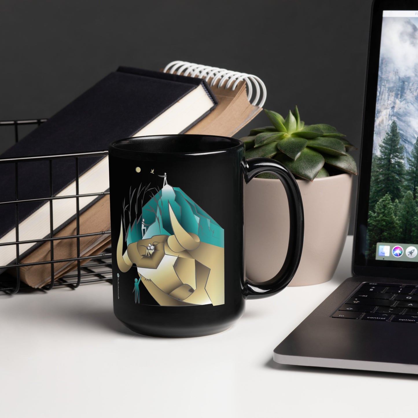 "Force et faiblesse du signe du Taureau" Noir Mug