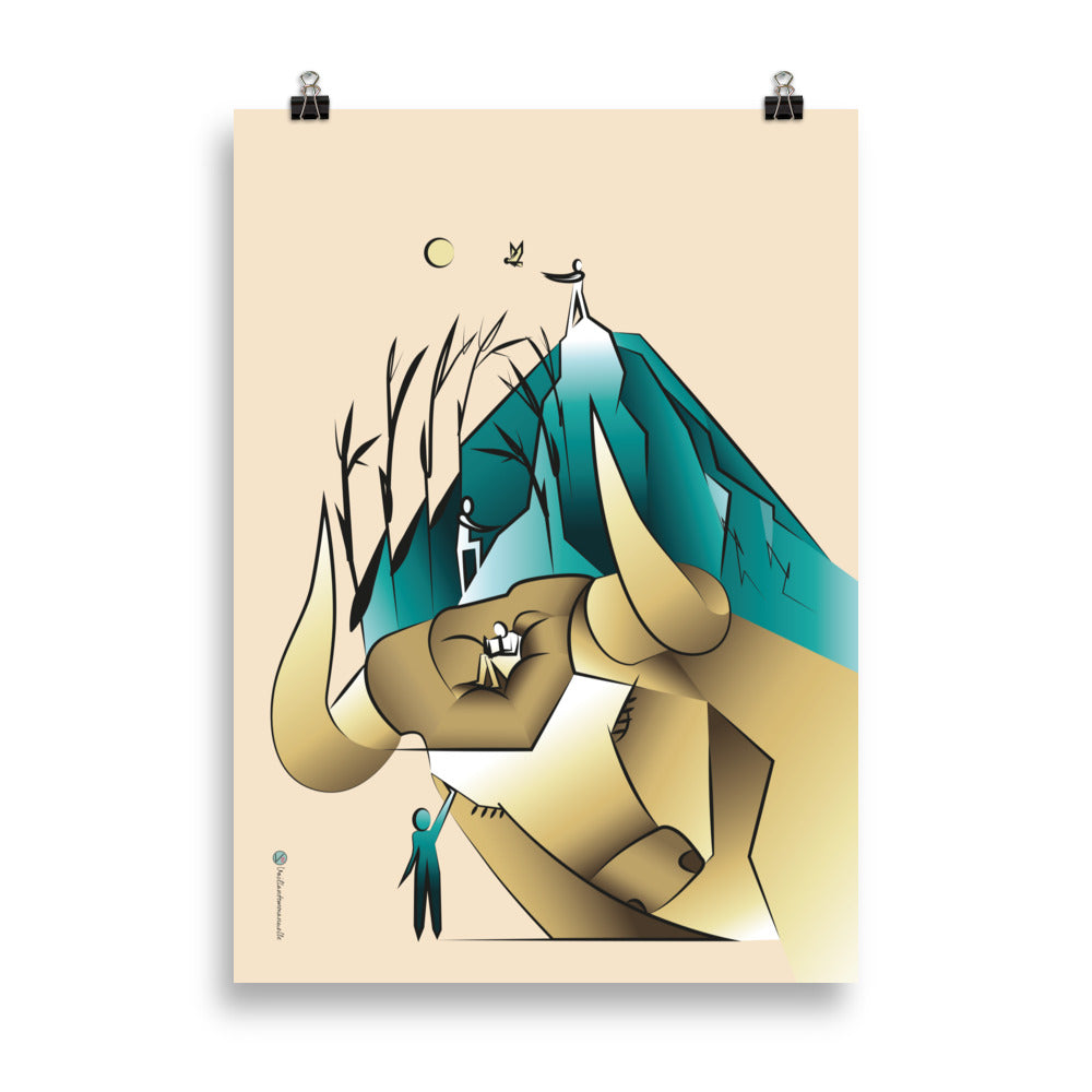 Signe du Taureau fond beige