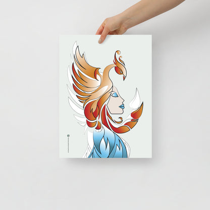 Affiche Signe Astrologique Scorpion Orange
