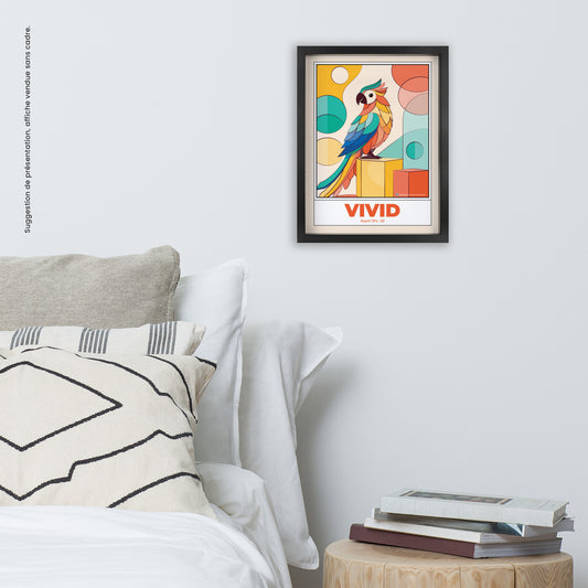 Affiche PERROQUET Esprit 70's