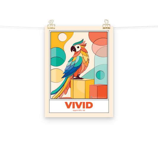 Affiche PERROQUET Esprit 70's