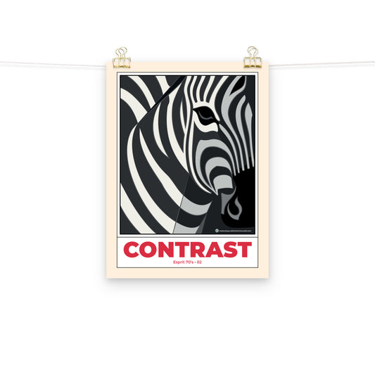 Affiche-zebre-esprit70-pince-or