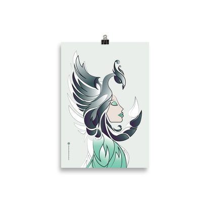 Affiche Signe Astrologique Scorpion Gris