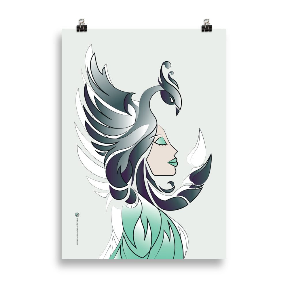 Affiche Signe Astrologique Scorpion Gris