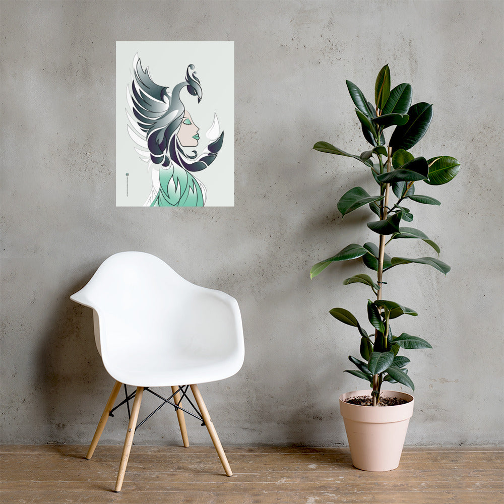 Affiche Signe Astrologique Scorpion Gris