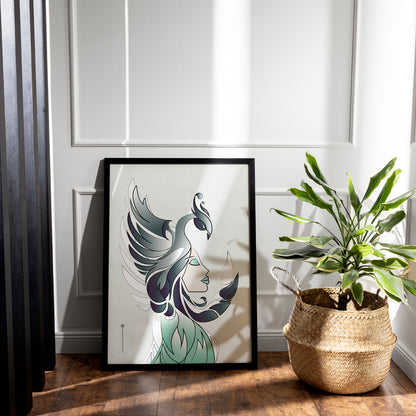 Affiche Signe Astrologique Scorpion Gris