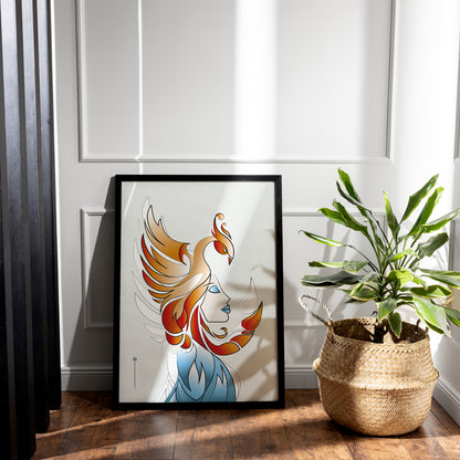 Affiche Signe Astrologique Scorpion Orange