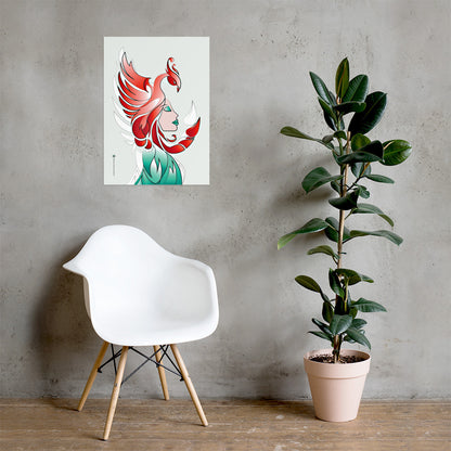 Affiche Signe Astrologique Scorpion Rouge