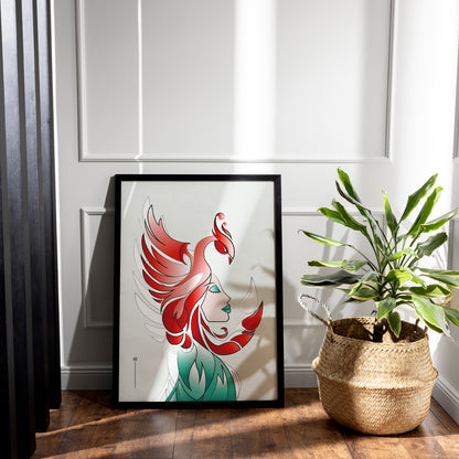 Affiche Signe Astrologique Scorpion Rouge