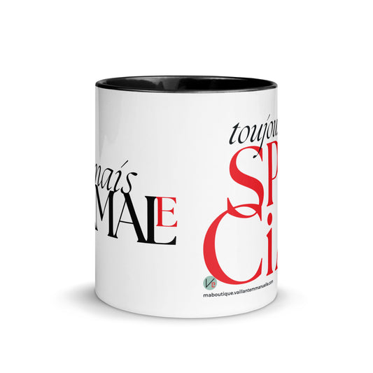 Mug-Jamais Normale-blanc-F